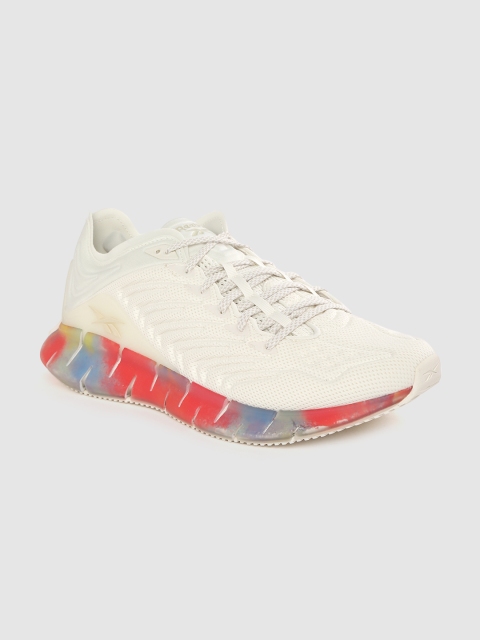 

Reebok Unisex Off-White Woven Design Zig Kinetica Running Shoes