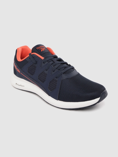 

Reebok Men Navy Blue Woven Design Driftium 2.0 Running Shoes