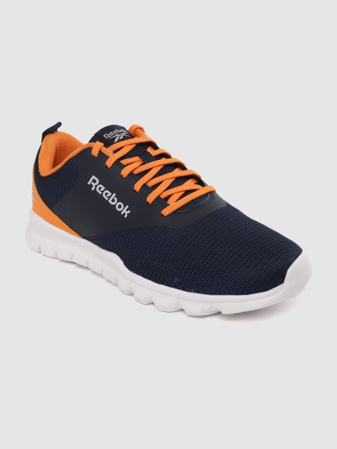 

Reebok Men Navy Blue Woven Design Street Rush Running Shoes