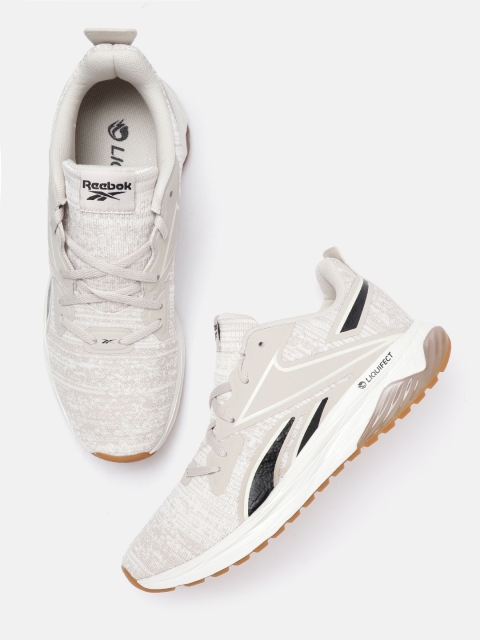 

Reebok Men Off-White & Beige Woven Design Liquifect 180 Running Shoes