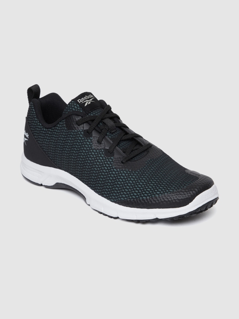 

Reebok Men Black and Charcoal Grey Hustle LP Running Shoes
