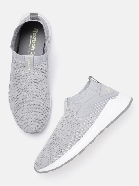 

Reebok Women Grey Ever Road DMX 2 Woven Design Slip On Walking Shoes