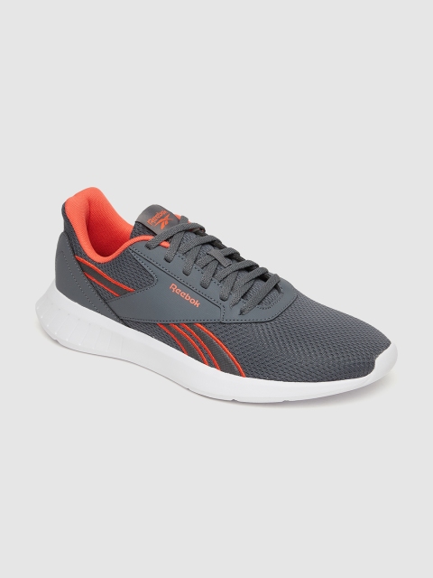 

Reebok Men Charcoal Grey Woven Design Lite 2.0 Running Shoes