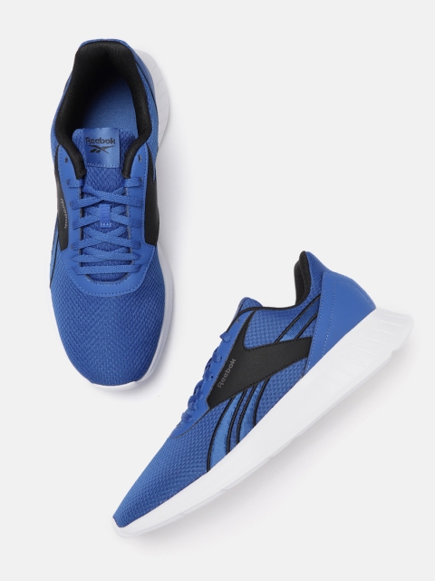 

Reebok Men Blue & Black Woven Design Lite 2.0 Running Shoes