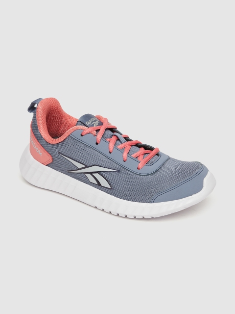 

Reebok Women Grey & Peach-Coloured Fast Motion LP Woven Design Running Shoes