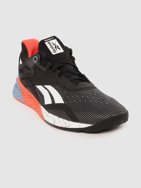 

Reebok Men Black & White Woven Design Nano X Training Shoes