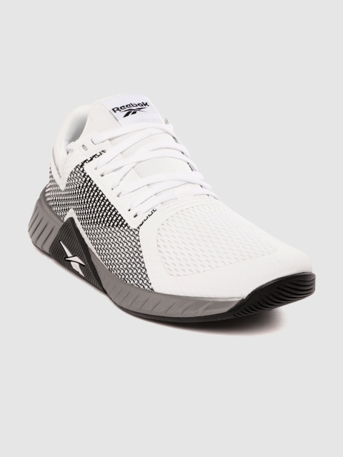 

Reebok Men White & Black Woven Design Flashfilm Training Shoes