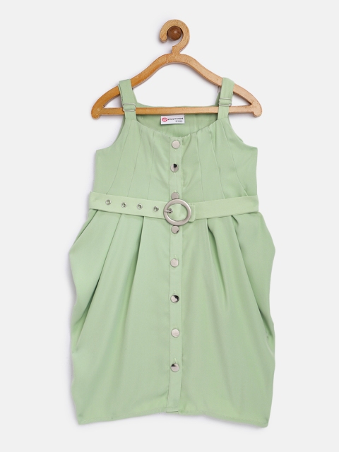 

Peppermint Girls Green Solid Balloon Dress