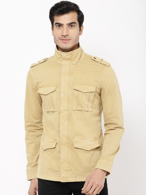 

STROP Men Beige Solid Tailored Jacket