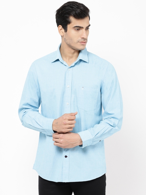 

STROP Men Blue Regular Fit Solid Casual Shirt