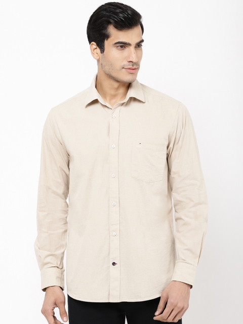 

STROP Men Beige Regular Fit Solid Casual Shirt