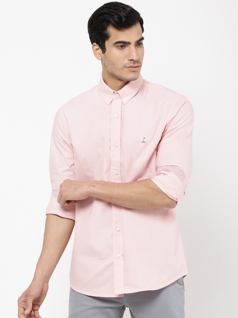 

STROP Men Pink Regular Fit Solid Casual Shirt