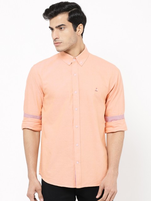 

STROP Men Orange Regular Fit Solid Casual Shirt