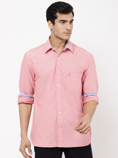 

STROP Men Pink Regular Fit Solid Casual Shirt