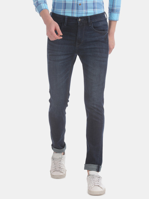 

U.S. Polo Assn. Denim Co. Men Navy Blue Skinny Fit Mid-Rise Clean Look Jeans