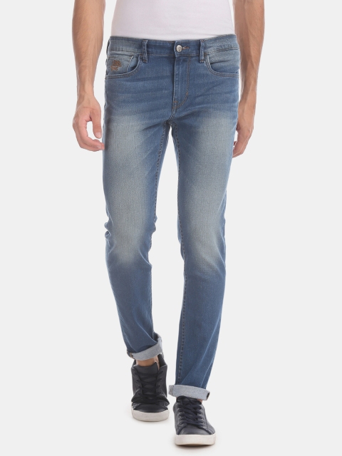 

U.S. Polo Assn. Denim Co. Men Blue Skinny Fit Mid-Rise Clean Look Stretchable Jeans
