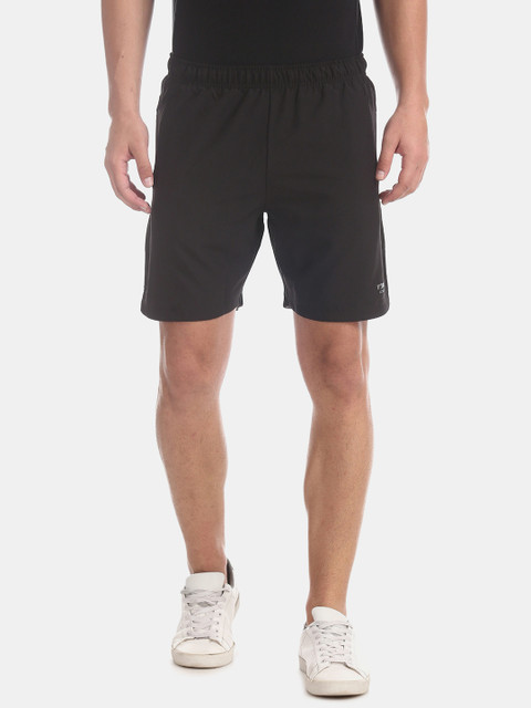 

U.S. Polo Assn. Men Black Solid Regular Fit Regular Shorts