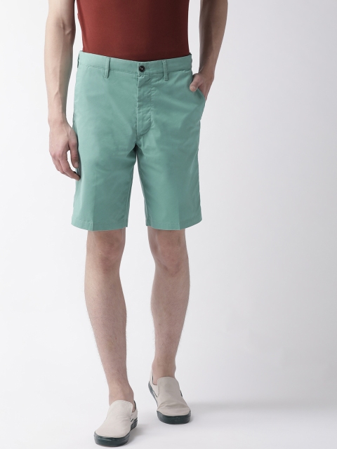 

Marks & Spencer Men Green Solid Regular Fit Chino Shorts