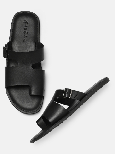 

Mast & Harbour Men Black Comfort Sandals