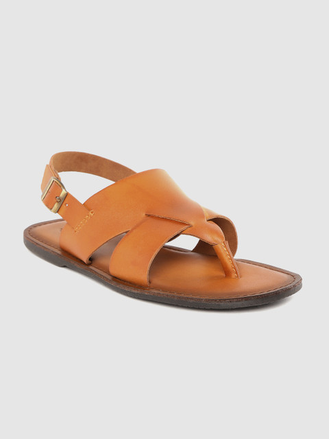 

Mast & Harbour Men Tan Brown Solid Comfort Sandals