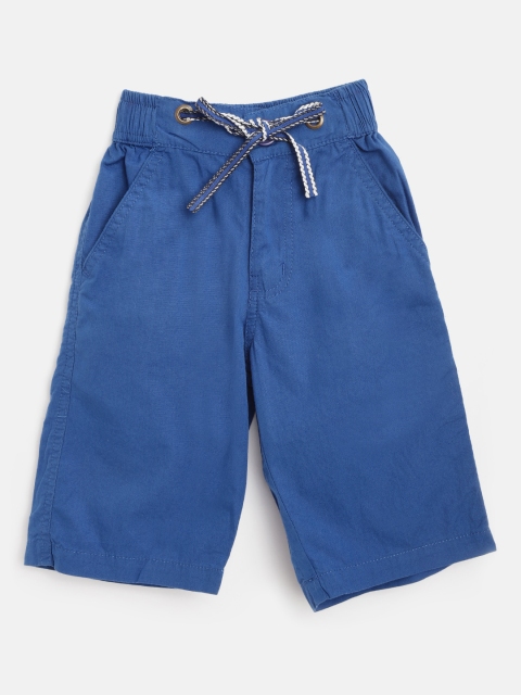

612 league Boys Blue Solid Regular Shorts