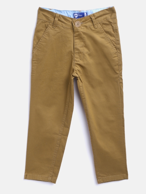

612 league Boys Khaki Regular Fit Solid Trousers