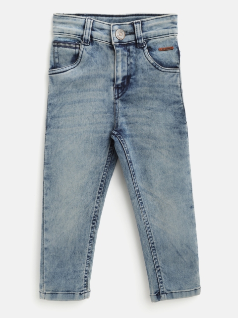 

612 league Boys Blue Regular Fit Mid-Rise Clean Look Stretchable Jeans