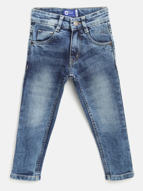 

612 league Boys Blue Regular Fit Mid-Rise Clean Look Stretchable Jeans