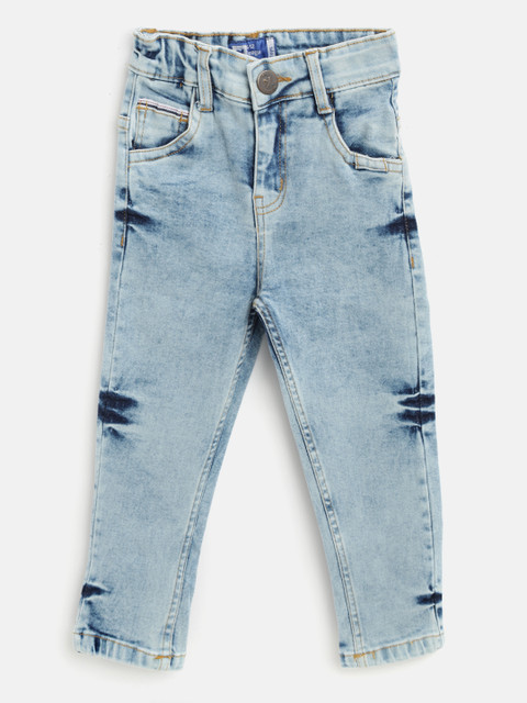 

612 league Boys Blue Regular Fit Mid-Rise Clean Look Stretchable Jeans