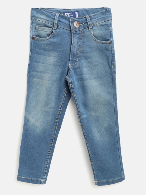 

612 league Boys Blue Regular Fit Mid-Rise Clean Look Stretchable Jeans