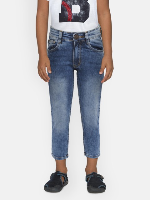 

612 league Boys Blue Regular Fit Mid-Rise Clean Look Jeans