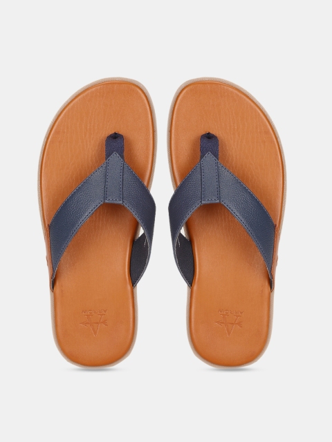 

Arrow Men Blue & Tan Brown Leather Comfort Sandals