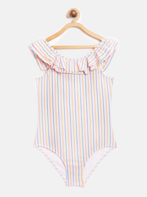 

Marks & Spencer Girls Multi-Coloured Striped Monokini