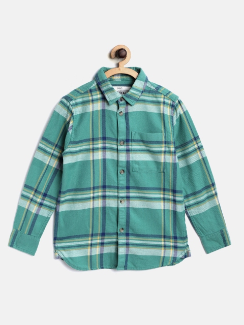 

Marks & Spencer Boys Green & Navy Regular Fit Checked Casual Shirt