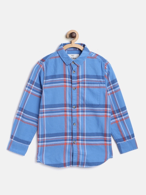 

Marks & Spencer Boys Blue & Red Regular Fit Checked Casual Shirt