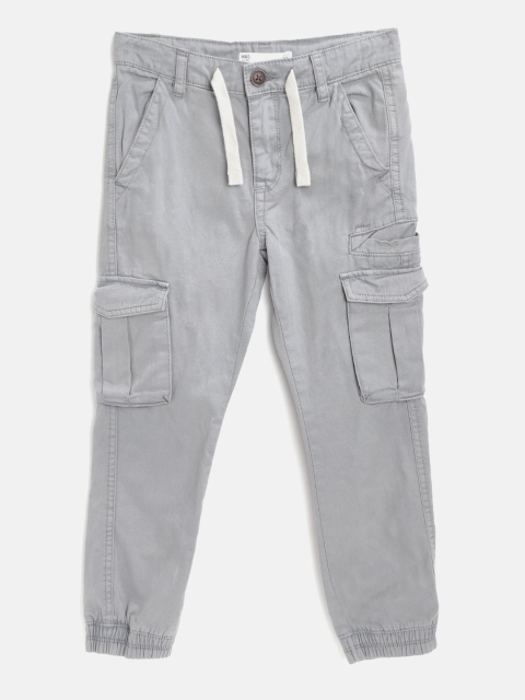 

Marks & Spencer Boys Grey Regular Fit Solid Cargo Joggers