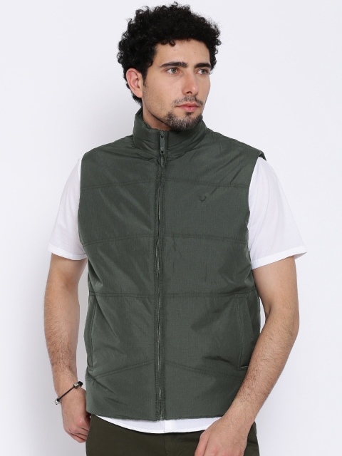 

Allen Solly Grey Checked Sleeveless Jacket