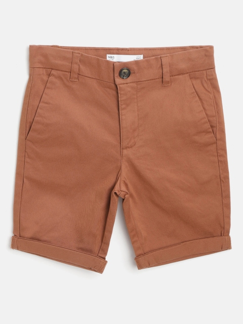 

Marks & Spencer Boys Brown Solid Regular Fit Chino Shorts