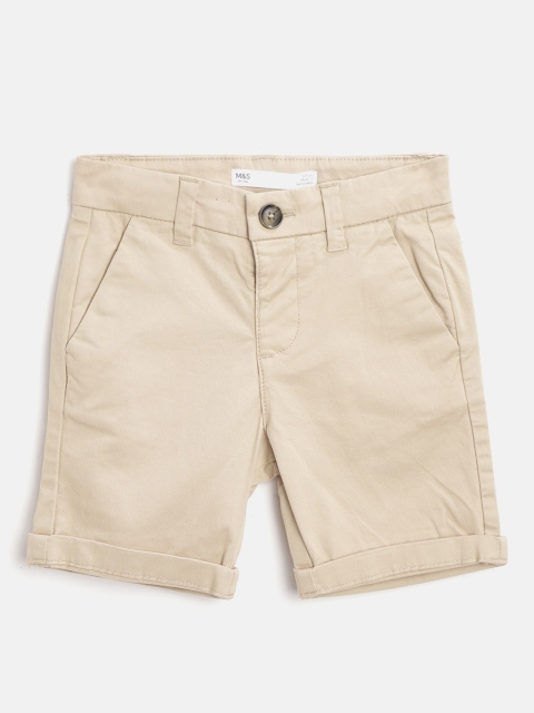 

Marks & Spencer Boys Beige Solid Regular Fit Chino Shorts