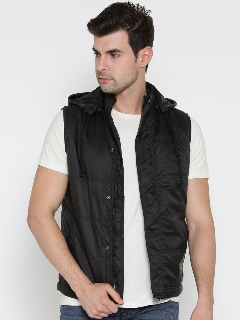 

Allen Solly Men Black Solid Padded Jacket with Detachable Hood