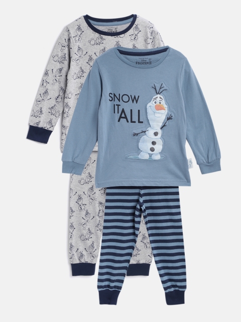 

Marks & Spencer Girls Pack of 2 Printed Night Suits, Blue