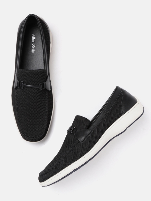 

Allen Solly Men Black Woven Design Loafers