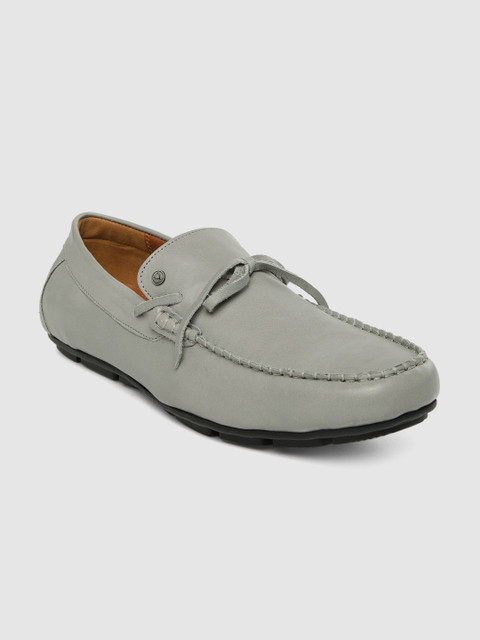 

Allen Solly Men Grey Solid Leather Loafers