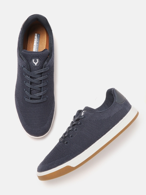 

Allen Solly Men Navy Blue Woven Design Sneakers
