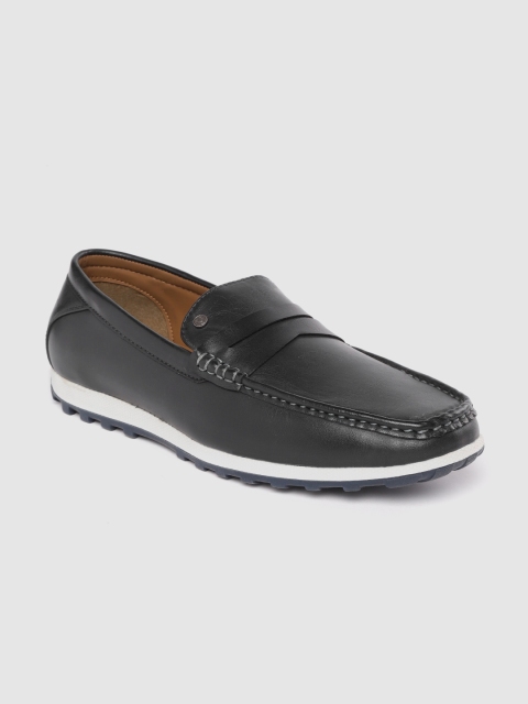 

Allen Solly Men Navy Blue Solid Penny Loafers