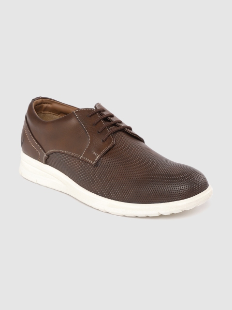 

Allen Solly Men Coffee Brown Textured Derbys