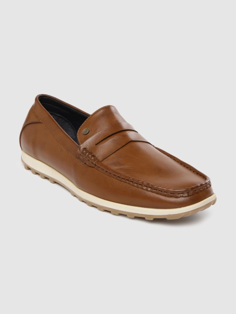 

Allen Solly Men Brown Solid Leather Loafers