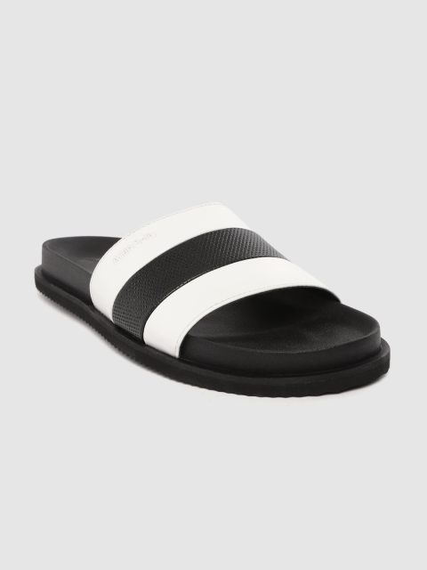 

Allen Solly Men White & Black Colourblocked Sliders
