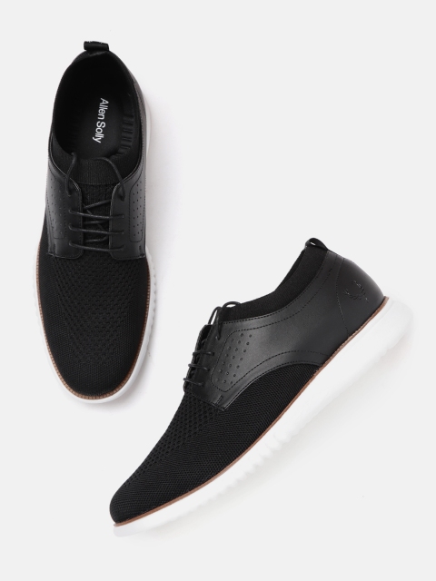 

Allen Solly Men Black Woven Design Sneakers