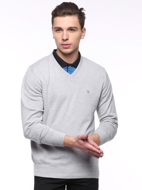 

Solly Sport by Allen Solly Grey Melange Sweater